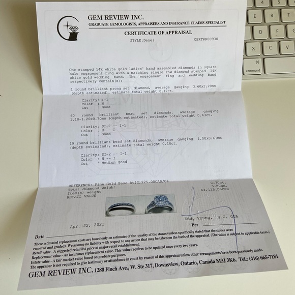 Brand new 14K 0.70CT T.W Diamond wedding set - Picture 3 of 5